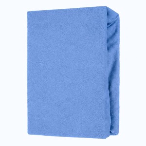 Prześcieradło frotte z gumką 140x200 niebieskie M38-3