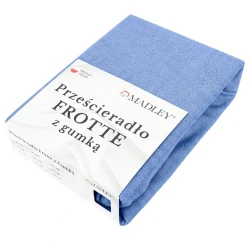 Prześcieradło frotte z gumką 140x200 niebieskie M38