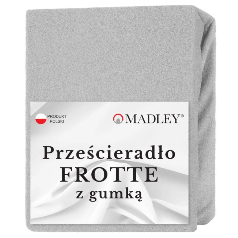 Prześcieradło frotte z gumką 120x200 szare M60-5