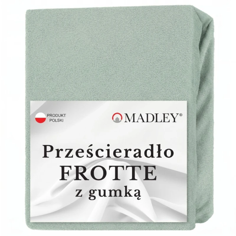 Prześcieradło frotte z gumką 120x200 oliwkowe M13-5