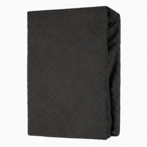 Prześcieradło frotte z gumką 120x200 czarne M44-3