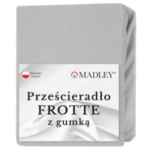 Prześcieradło frotte z gumką 90x200 szare M60-5