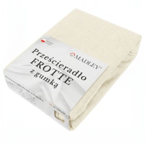 Prześcieradło frotte z gumką 90x200 Kremowe M02