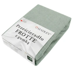 Prześcieradło frotte z gumką 90x200 Oliwkowe M13
