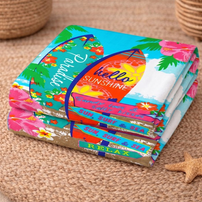 Ręcznik Plażowy z Mikrofibry 70x140 Relax Szybkoschnący Basen Spa 1