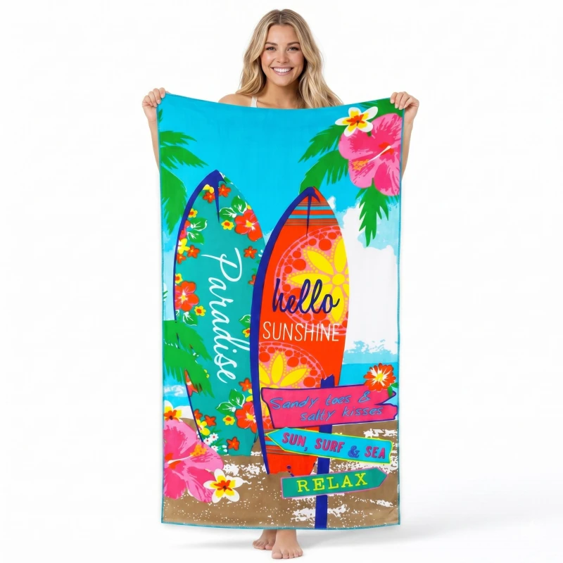 Ręcznik Plażowy z Mikrofibry 70x140 Relax Szybkoschnący Basen Spa 3