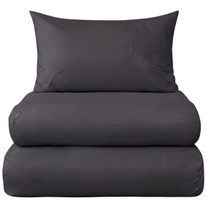 Elegancka Pościel Bawełniana 200x220 3 el. Dark Graphite Złożona w kostkę