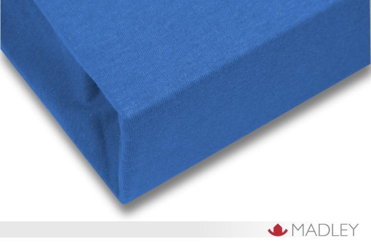 Prześcieradło z gumką jersey 160x200 niebieskie P04-160