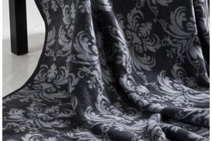 Koc bawełniano akrylowy Moca Design Glamour Silver 150x200