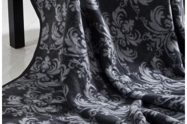 Koc bawełniano akrylowy Moca Design Glamour Silver 150x200