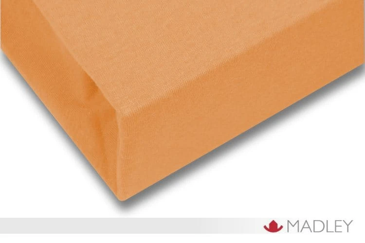 Prześcieradło z gumką jersey 160x200 morelowe P17-160