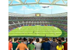 Tapeta dla dzieci 3D Walltastic - Football Crazy