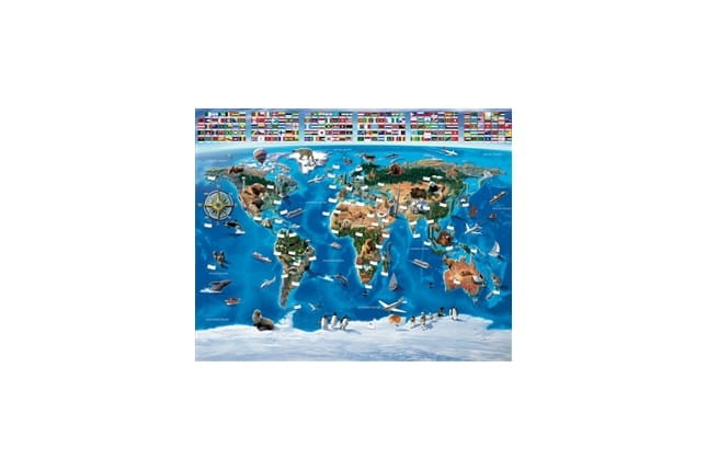 Tapeta dla dzieci 3D Walltastic - Map of the World