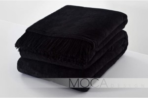 Koc Moca Design czarny 150x200 cm akrylowy