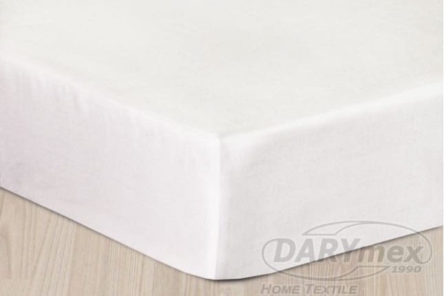 Prześcieradło satynowe z gumką 140x200 białe 01