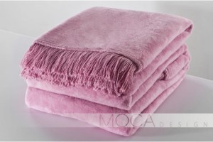 Koc Moca Design 150x200 cm – Lila Róż, Elegancki i Ciepły