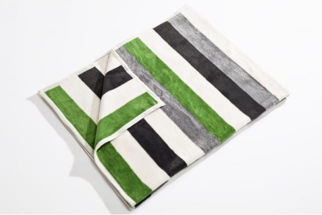 Koc Moca Design150x200 cm Stripes green1