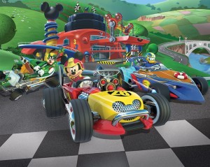 Tapeta dla dzieci 3D Walltastic -Mickey Mouse Racers
